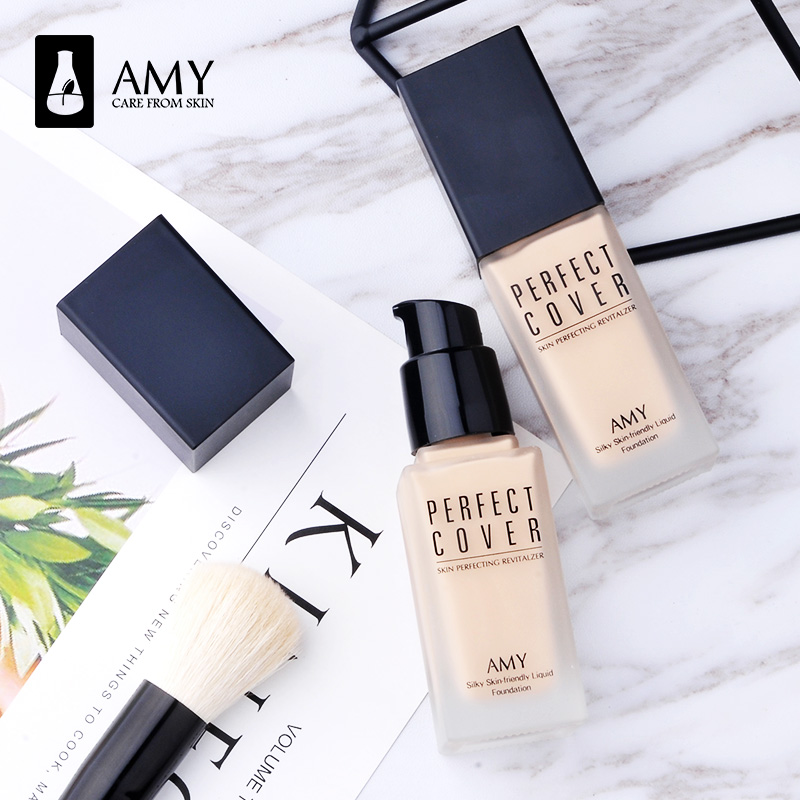 amy/安美粉底液遮瑕裸妆强保湿持久不脱妆防水