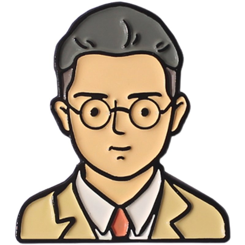 banjitino原创设计觉醒年代新青年人物徽章胸针性装胸针
