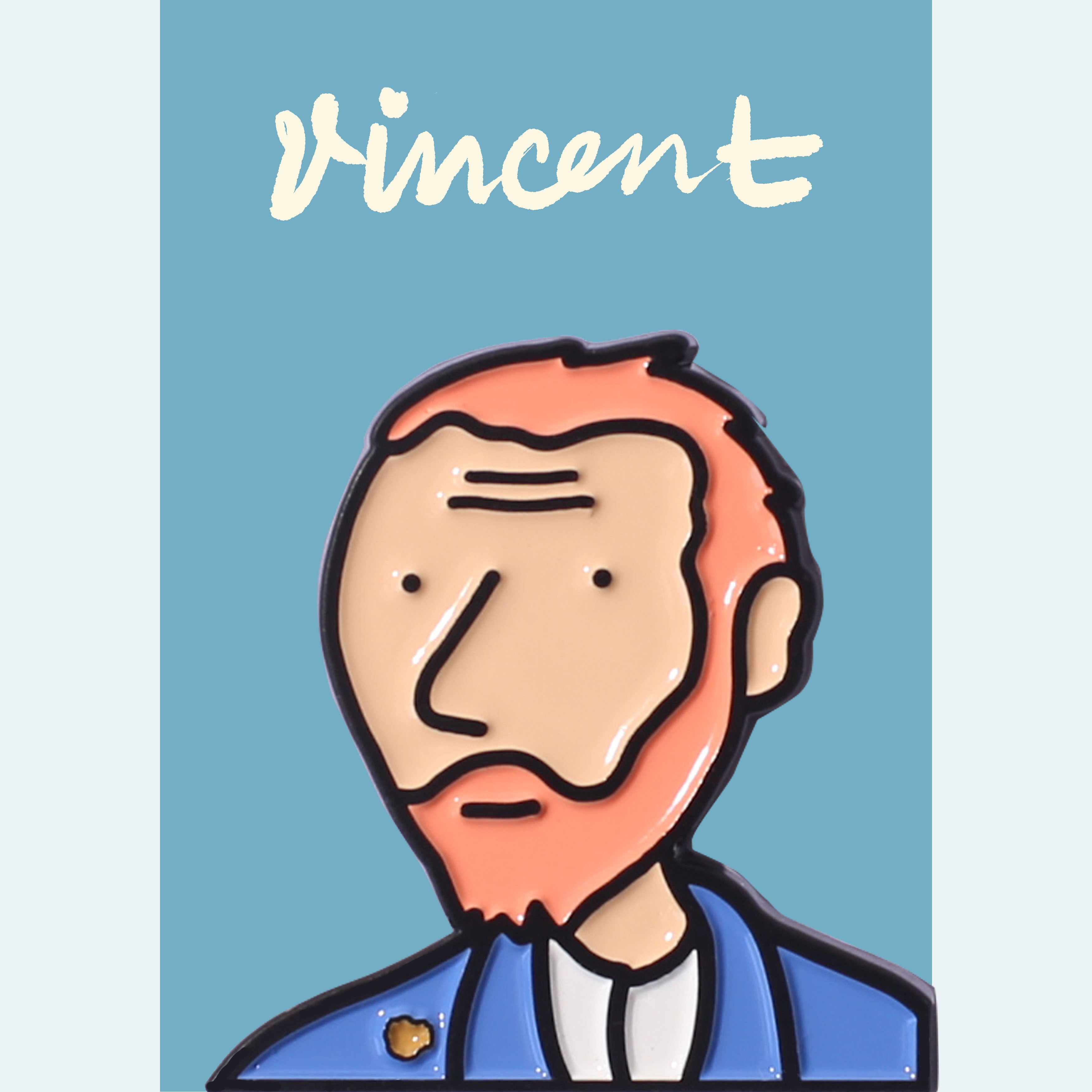 banjitino梵高美术高考原创金属徽章胸针男女ins胸针