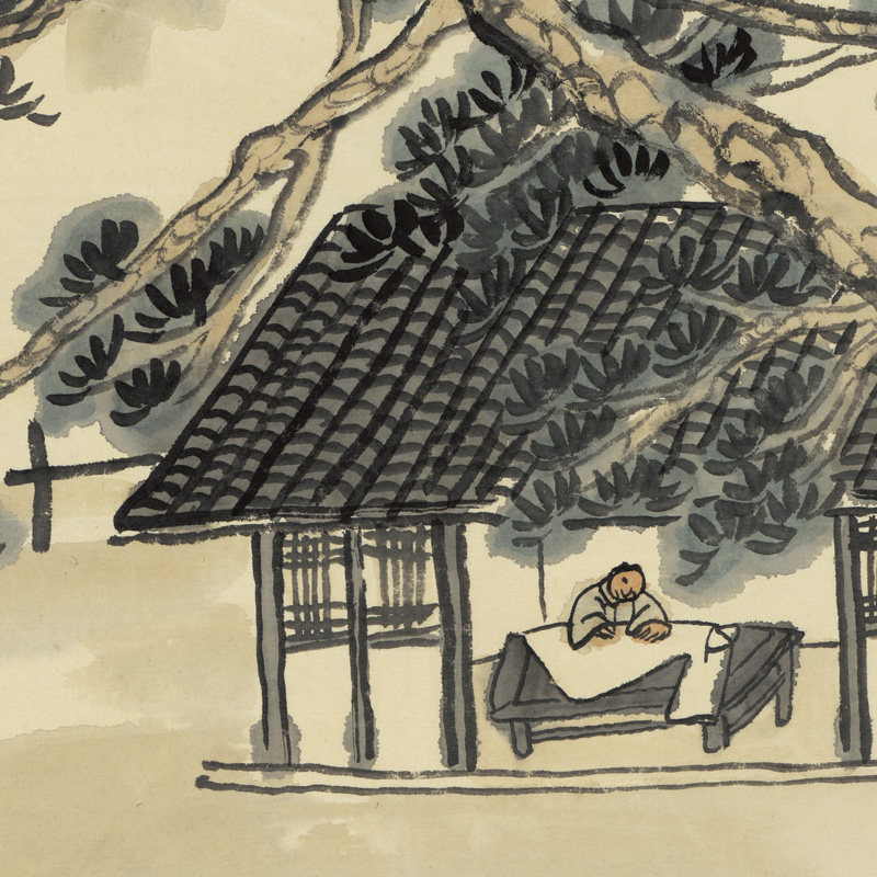 国画新款齐白石借山图册册页装饰画画心宣纸名人国画