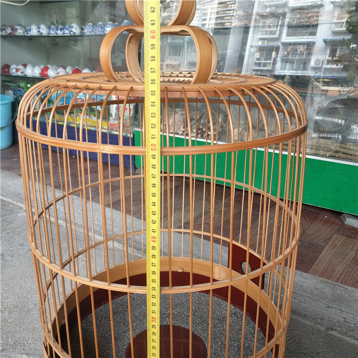 竹制川笼小圈贴青 百灵鸟笼 纯手工制作 大尺寸加高加圈百灵鸟笼