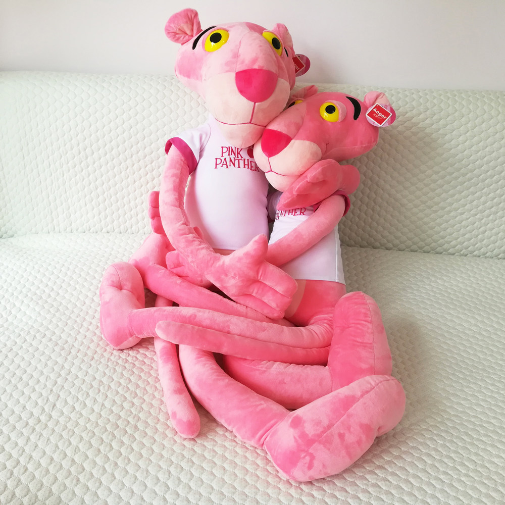 粉红豹公仔毛绒玩具超大床上粉色豹子布娃娃巨型小玩毛绒布艺类玩具