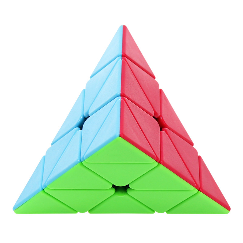实色三阶三角形金字塔魔方顺滑比赛幼儿园早教儿童魔方