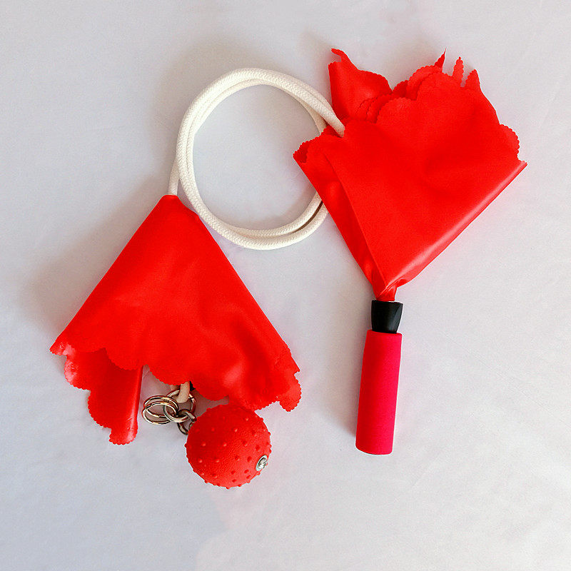 新手鞭绳流星橡胶兵器武术双头蛇训练百家纯棉九节鞭