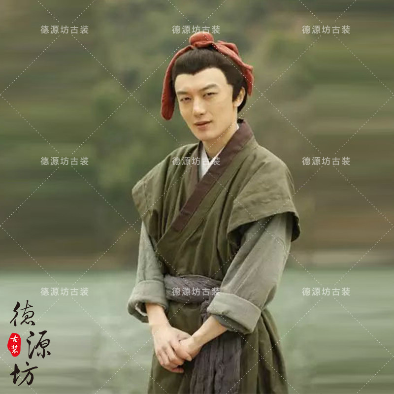 宋朝经典影视古装宋小宝同款书生秀才店小二伙计家丁棉麻演出服装