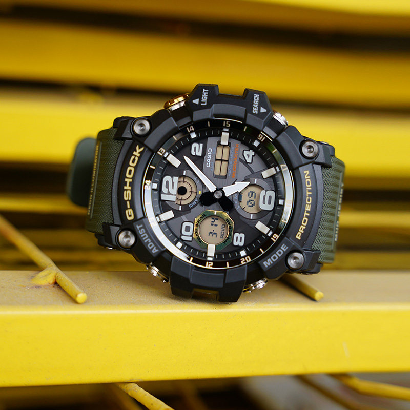 卡西欧小泥gshock黑金电波太阳能运动手表gwg100gbggb100日韩腕表