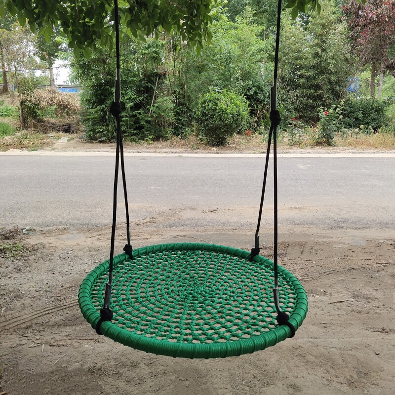 秋千户外圆盘游乐场景区公园幼儿园儿童多人彩色秋千