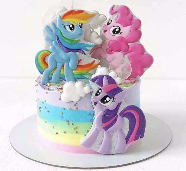 巧克力小马宝莉转印印纸紫悦音韵宇宙公主摆件12只生日礼品包装