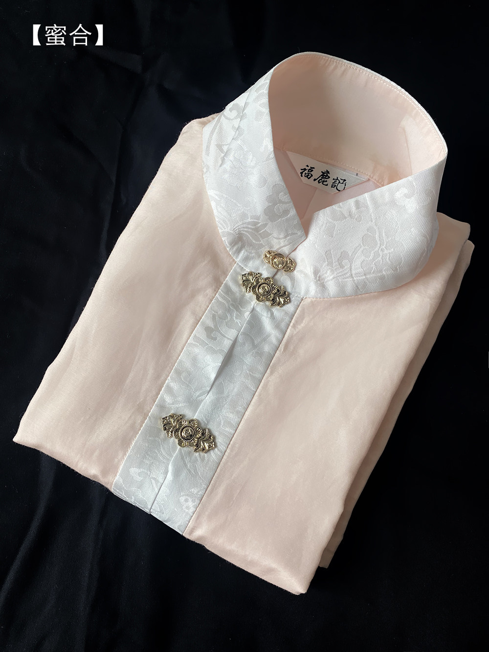 明制襟衫立领橘色短袄福鹿竖领真丝小袖汉服汉服