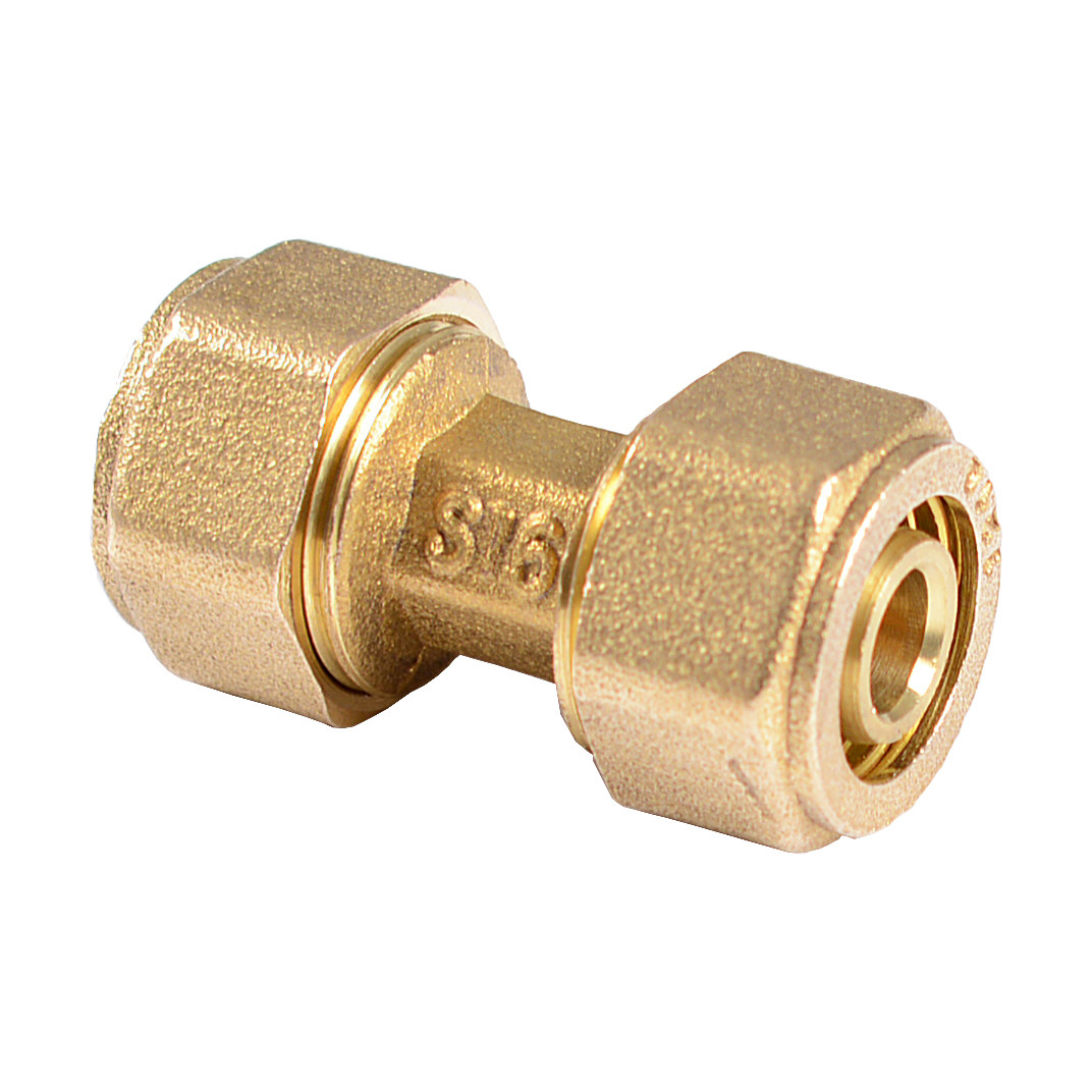 弯头 太阳能地暖管1216 20铝塑管配件 直接三通 铜接头内牙外牙 - 痕