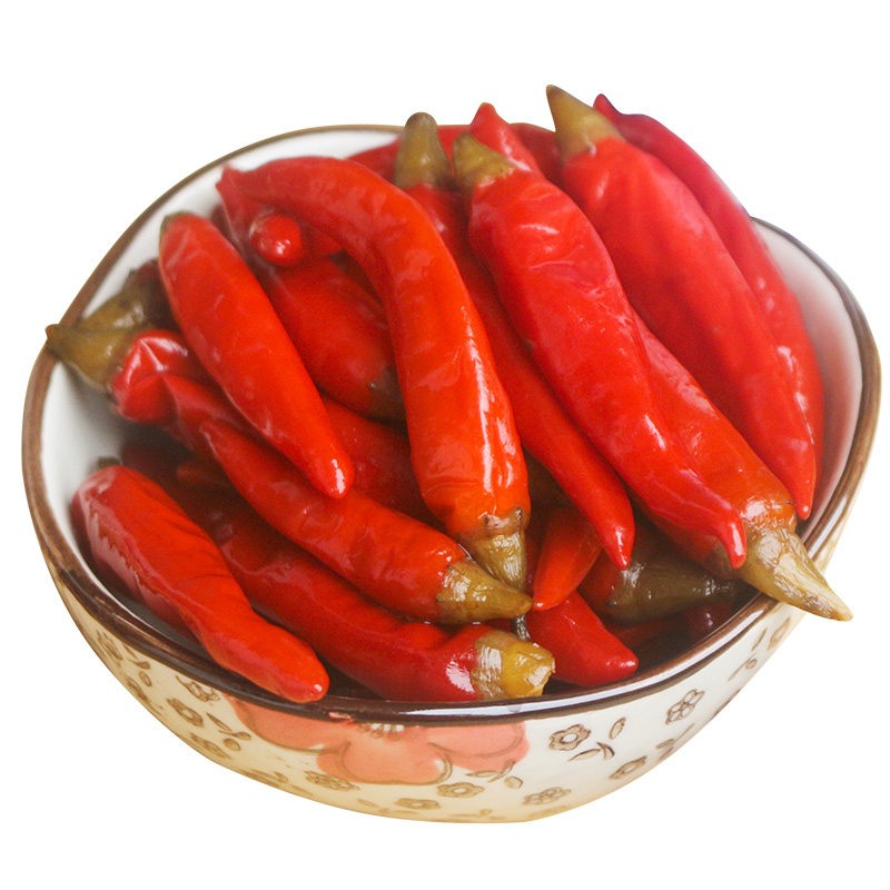 四川泡椒正宗泡红小米辣椒泡红椒酸红辣椒泡小米椒泡酸菜特产350g