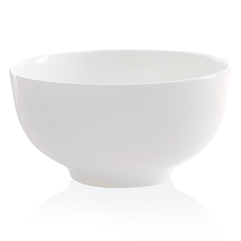 纯白骨瓷碗家用4.5英寸饭碗白色陶瓷碗汤碗家用面碗白瓷碗微波炉