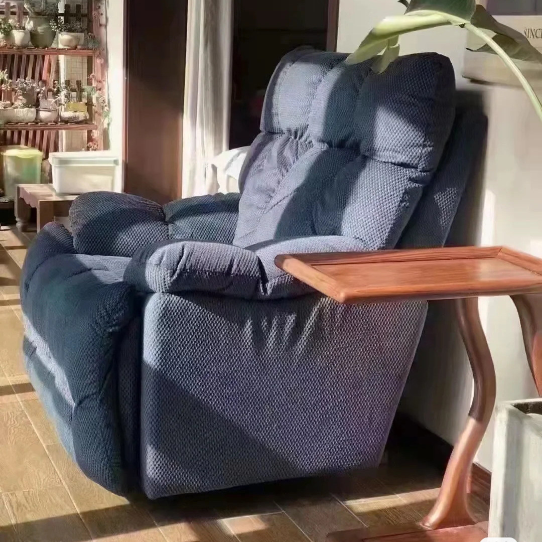 lazboy乐至宝千鸟格单人沙发功能山姆大叔绅士海绵宝宝皮布沙发