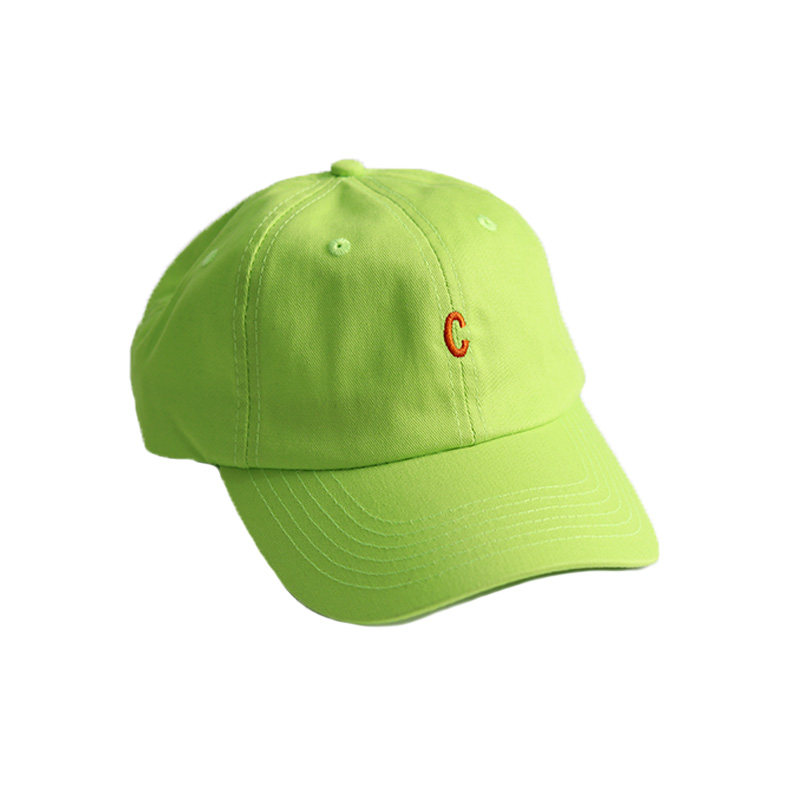 sogo炒鸡炸眼荧光绿色棒球帽子女春夏遮阳街头帽子