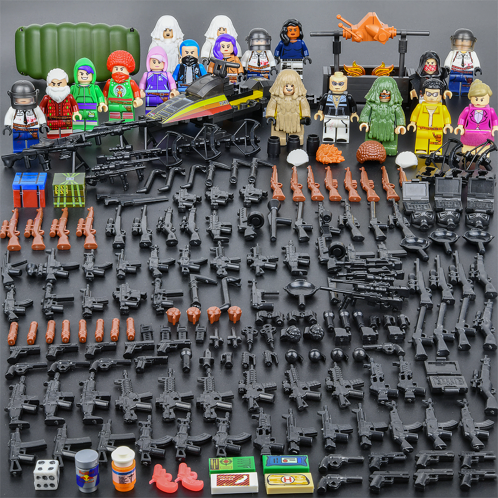 2021新品乐高绝地求生吃鸡人仔拼装益智积木塑料积木