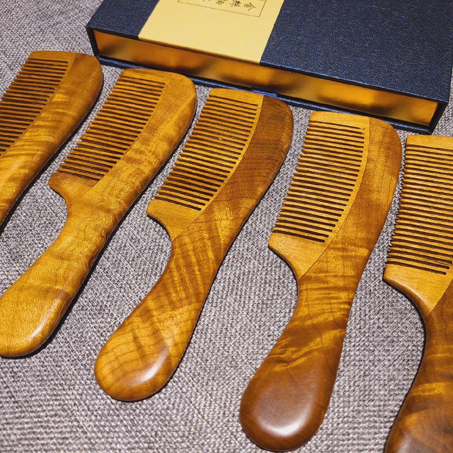 金丝新款木梳油头楠木小叶桢楠水波波纹复古梳子