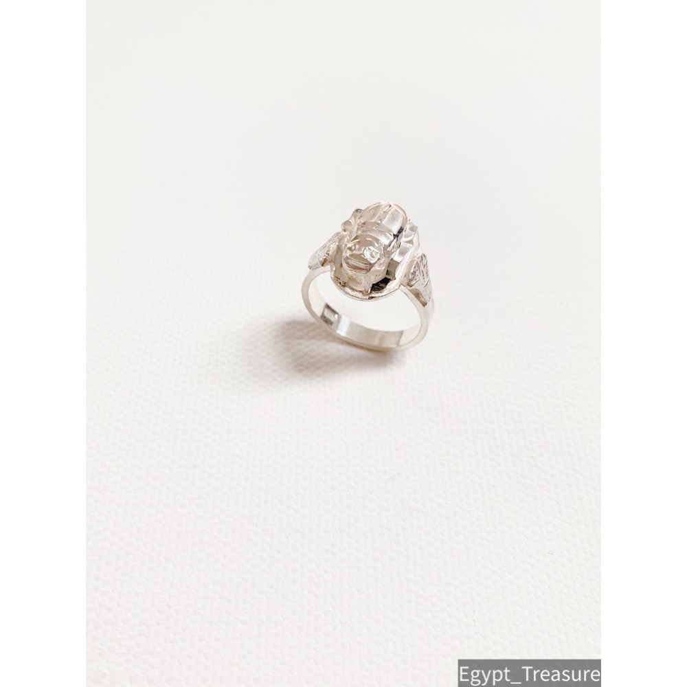 埃及古埃现货买手圣甲虫复古立体银戒手工艺术戒指