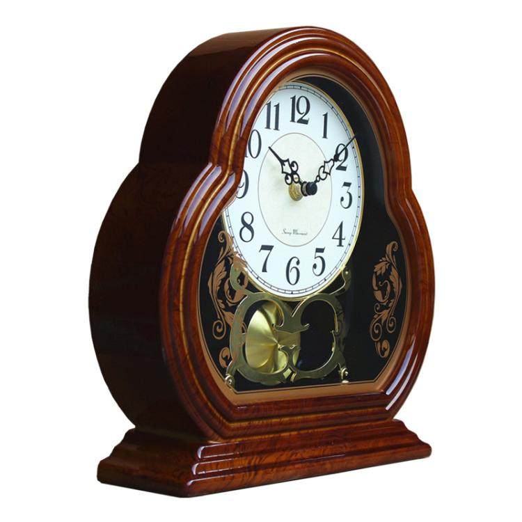 田园台式时钟座钟钟座钟小钟静音桌面欧式摆件座钟