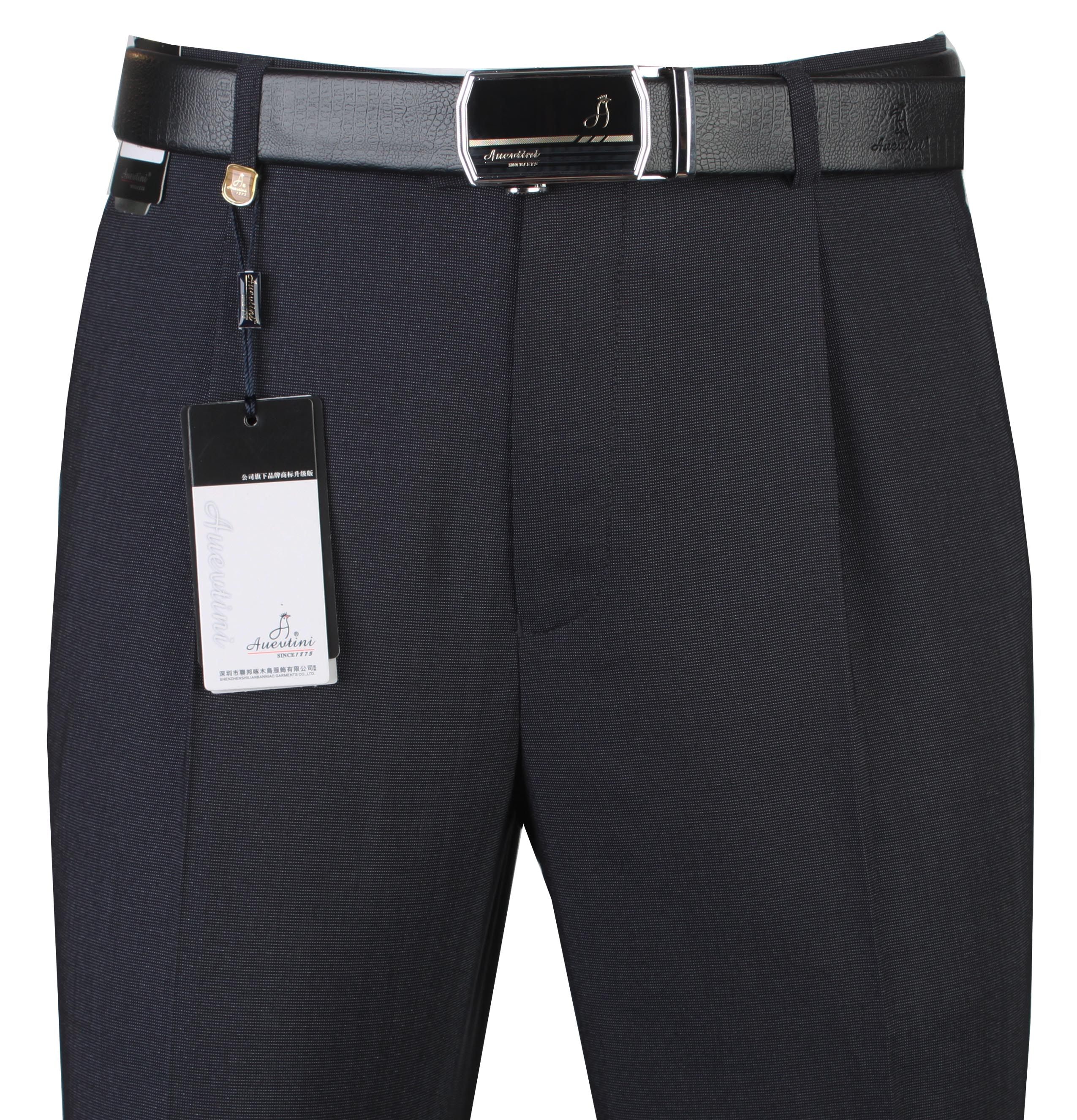 限量啄木鸟夏季薄款男士高腰宽松中年羊毛西裤西裤