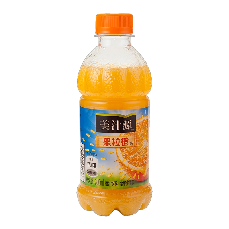 饮料美汁果粒橙300ml6瓶橙汁橙子出品果汁水果果味