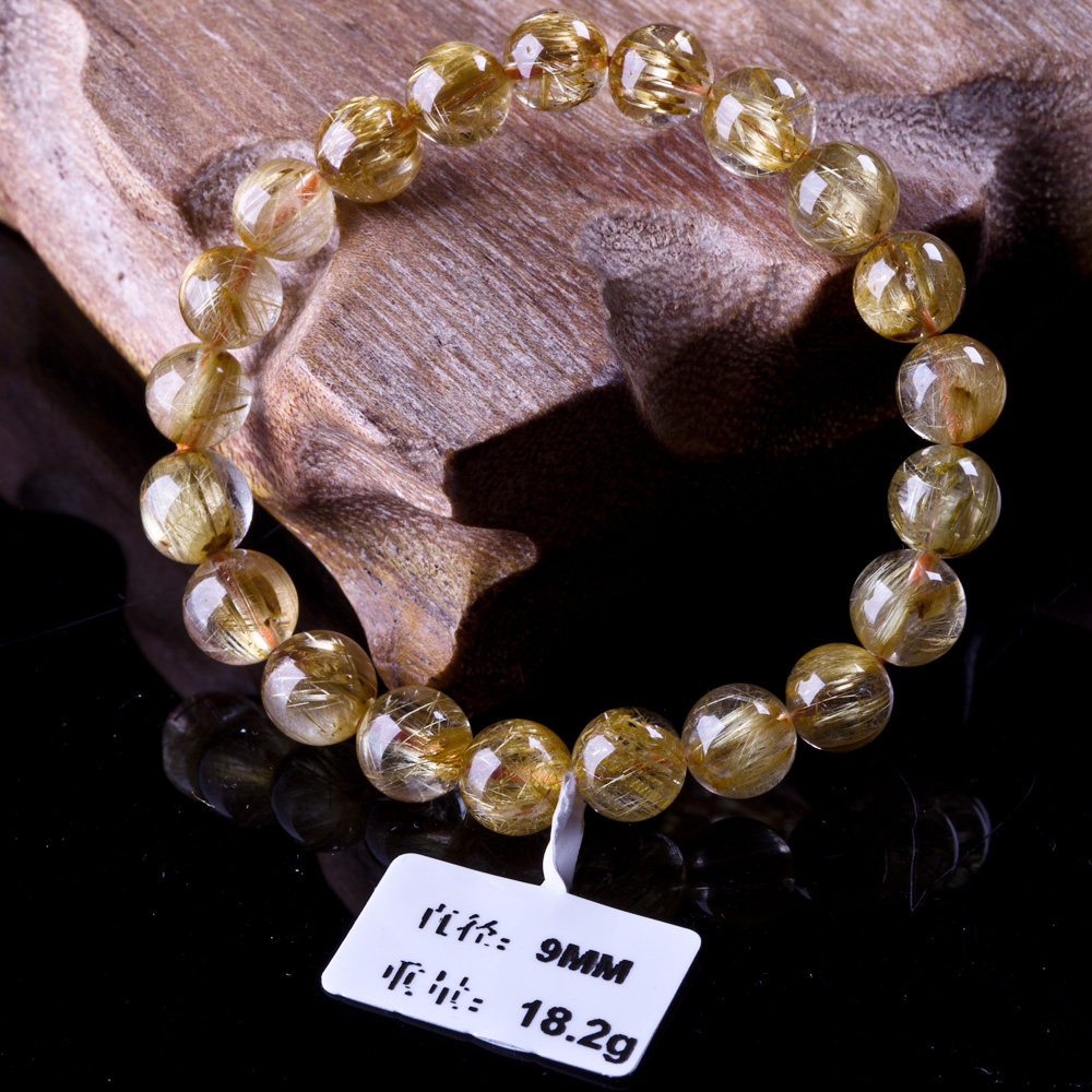 福佑居天然实拍金发手链男款本命年手串手链