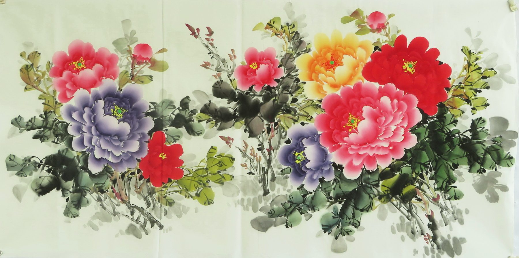 花鸟横幅特价书画玄关客厅字画无款四尺国画国画