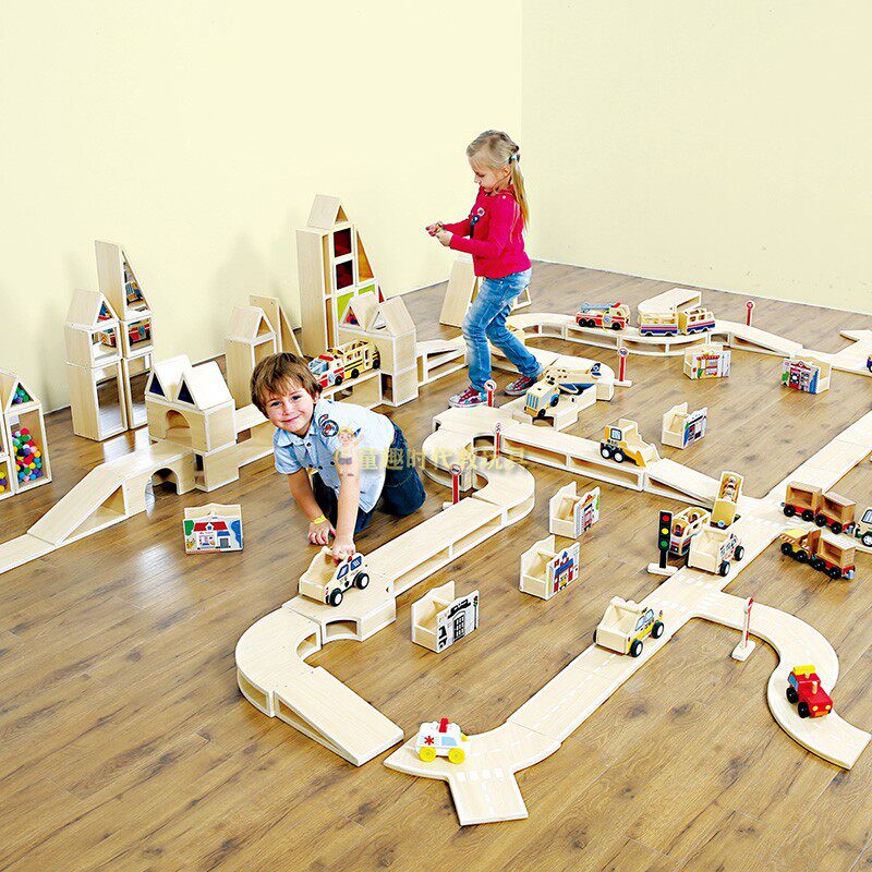 城市积木建构空心设计积木幼儿园早教儿童儿童观观察塑料积木