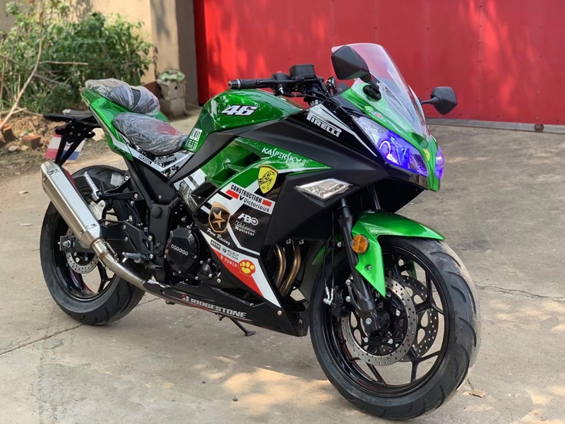 全新川崎小忍者双杠电喷水冷摩托车地平线400cc跑车趴赛机车上牌