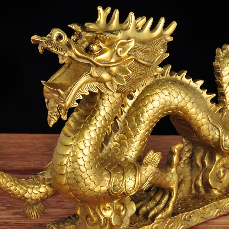 礼品黄铜龙摆件摆件招财家居客厅电视柜乔迁新居摆件