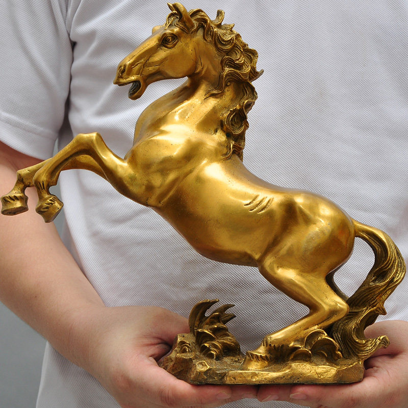 黄铜摆件十二生肖工艺品客厅酒柜装饰办公室开业招财摆件