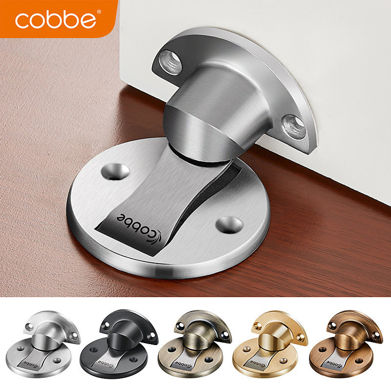卡贝地吸门不锈钢吸门防撞卧室门挡打孔强磁地吸门吸