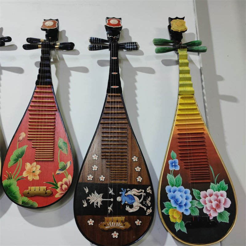 仿唐拍摄挂件装饰品壁饰中式琵琶新中式乐器彩绘琵琶