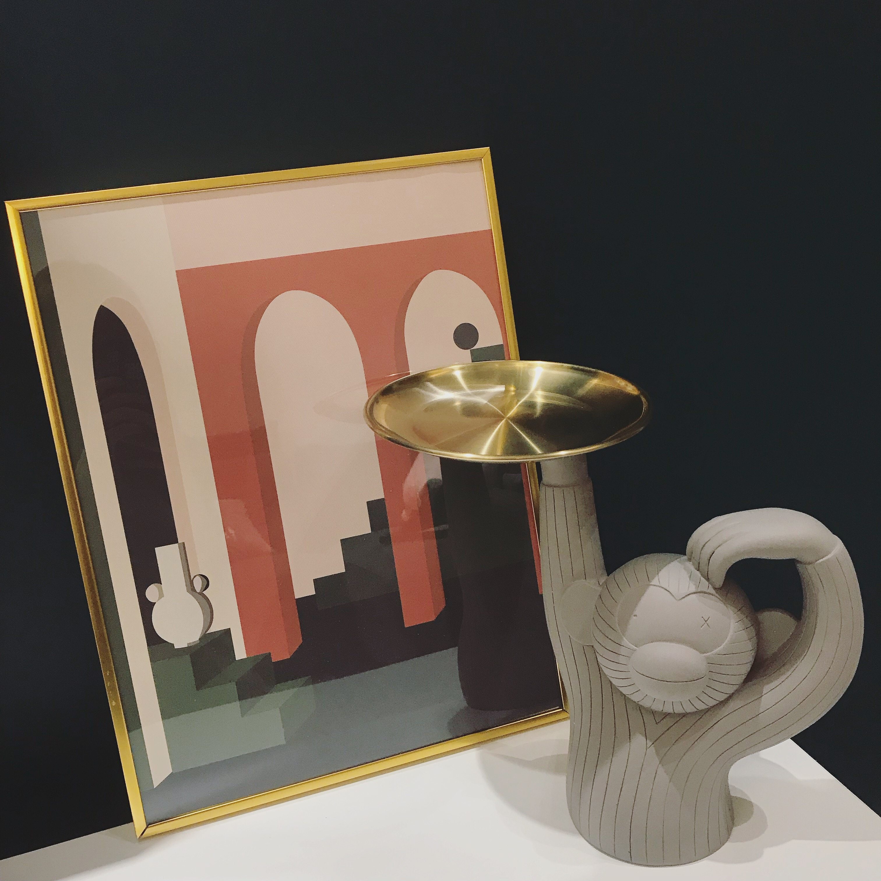 autumnsue猴子托盘韩国同款树脂网红ins摆件摆件