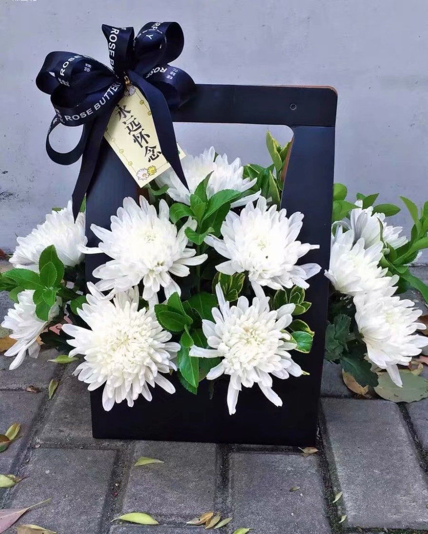 清明节扫墓同城鲜花店天津花篮悼念鲜花上坟祭祀鲜花速递同城