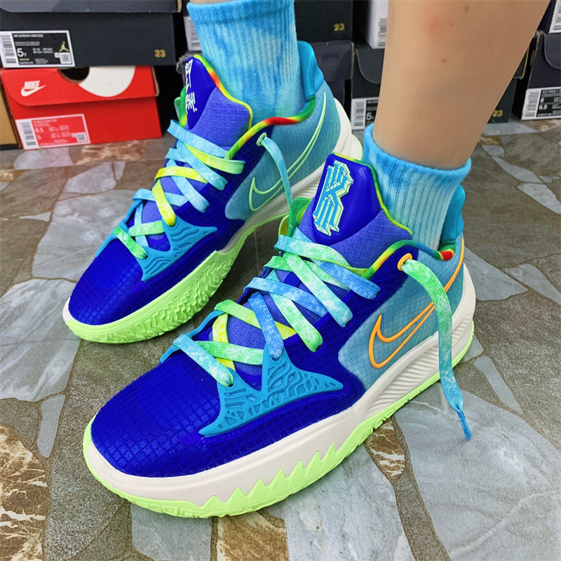 适配kyrielowep白蓝黄欧文黄色梦境镭射粉色鞋带