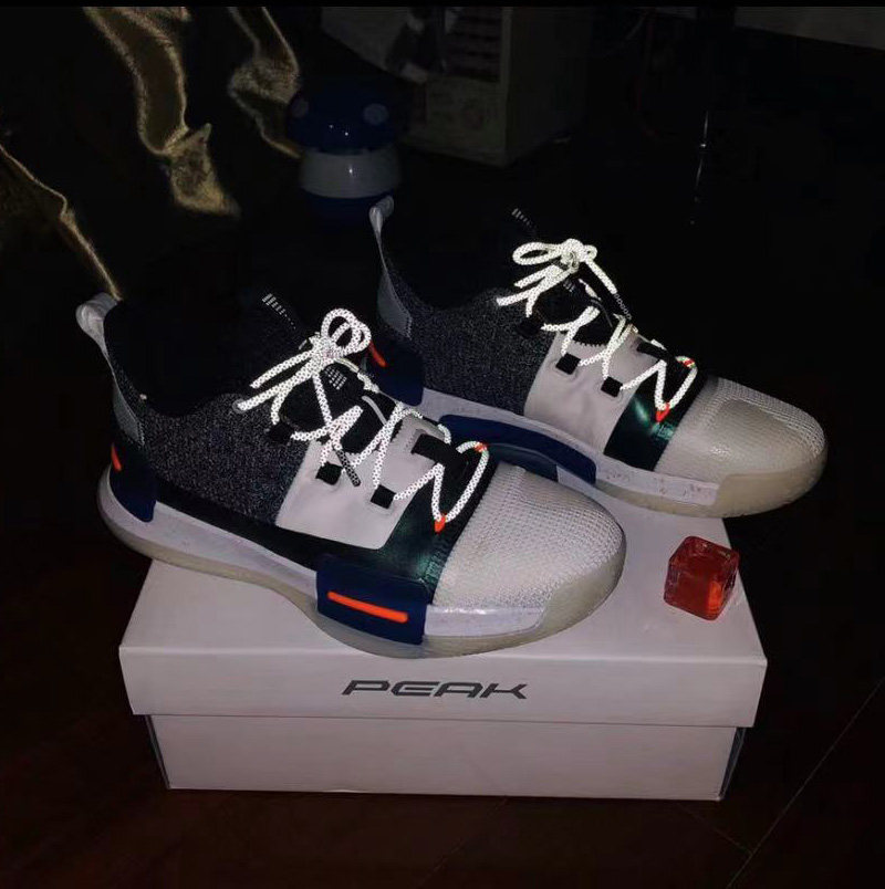 适配匹克态极闪现路威白紫篮球鞋带圆形黑色鞋带