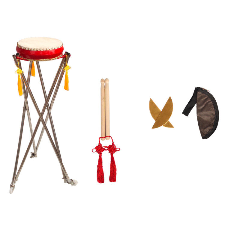 牛皮说书9寸书鼓架子京东京西京韵大鼓中老年娱乐排鼓