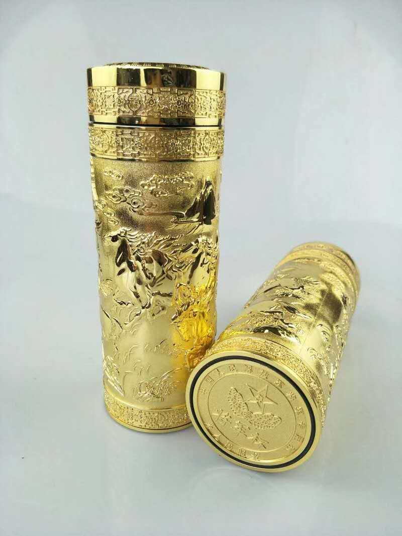 珍藏版将军保温杯退伍战友高档礼品九十周年纪念水杯保温杯