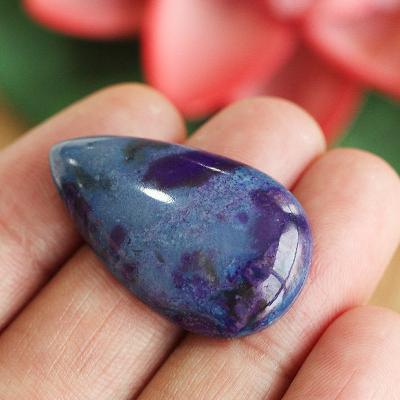 苏幕水晶南非老坑天然舒俱水滴吊坠星际皇家紫玉项坠