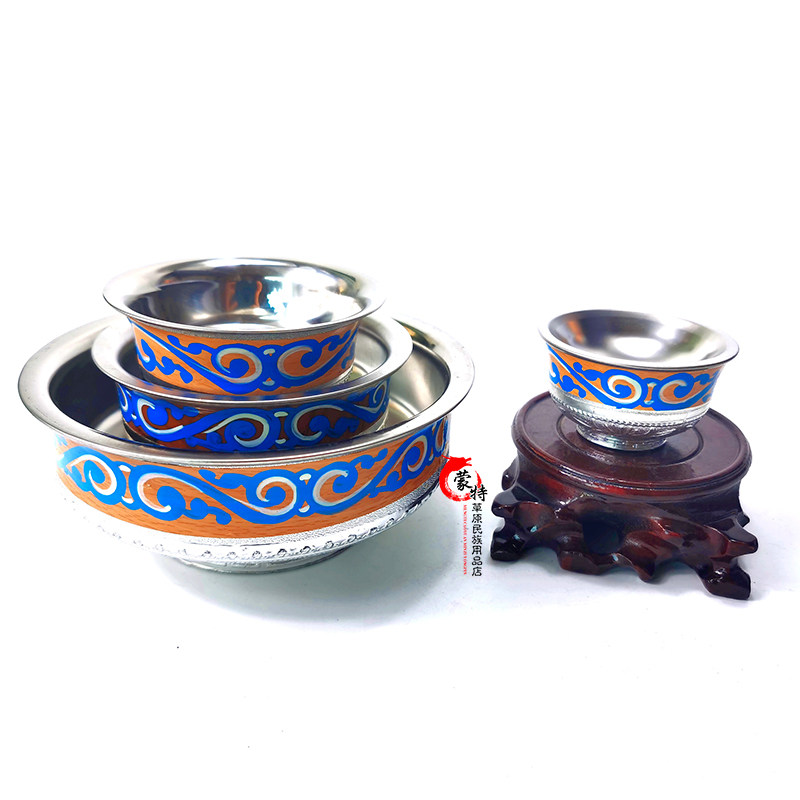 蒙古银碗10个包邮内蒙古族民族工艺品敬酒酒碗酒杯其他特色工艺品