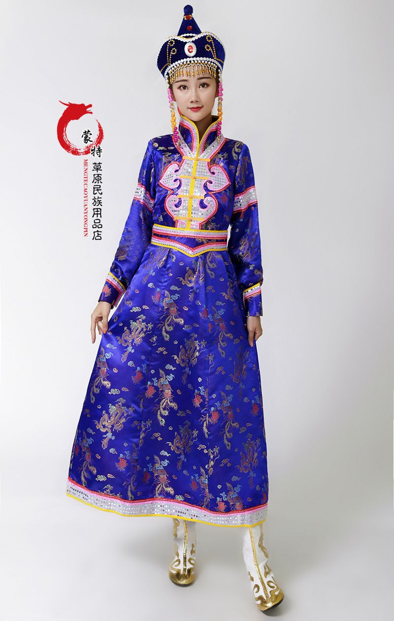 女士传统蒙古蒙古族舞蹈演出演出服服装礼仪活动民族