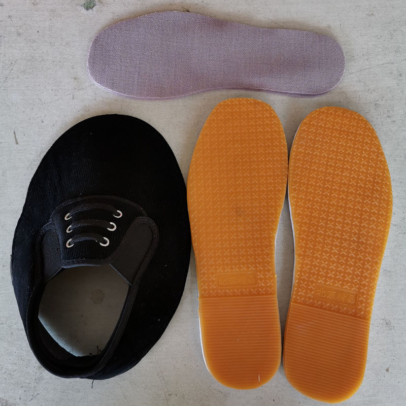 布鞋男女传统灯芯绒鞋面手工缝线材料鞋帮单鞋布鞋