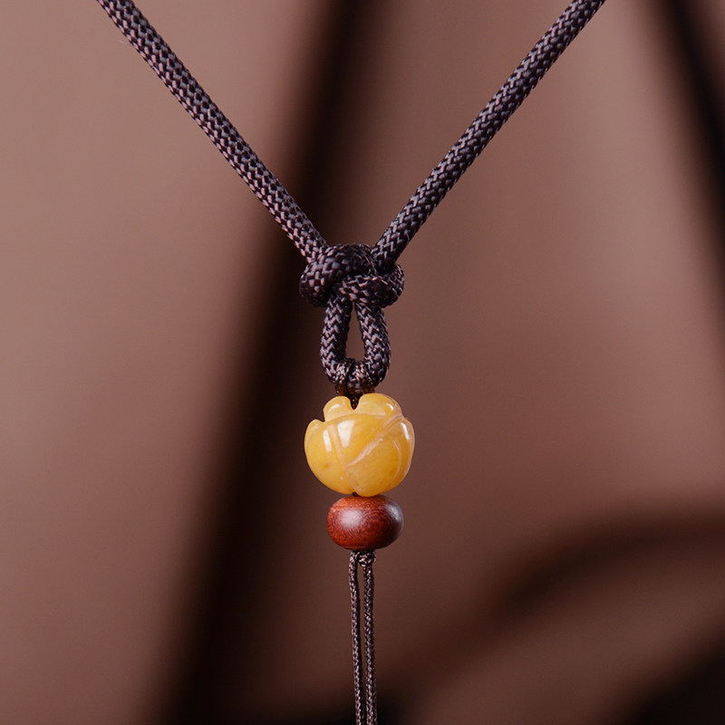 简约翡翠吊坠挂绳手工编织挂坠绳男女款项链绳子金玉佩蜜蜡挂件绳