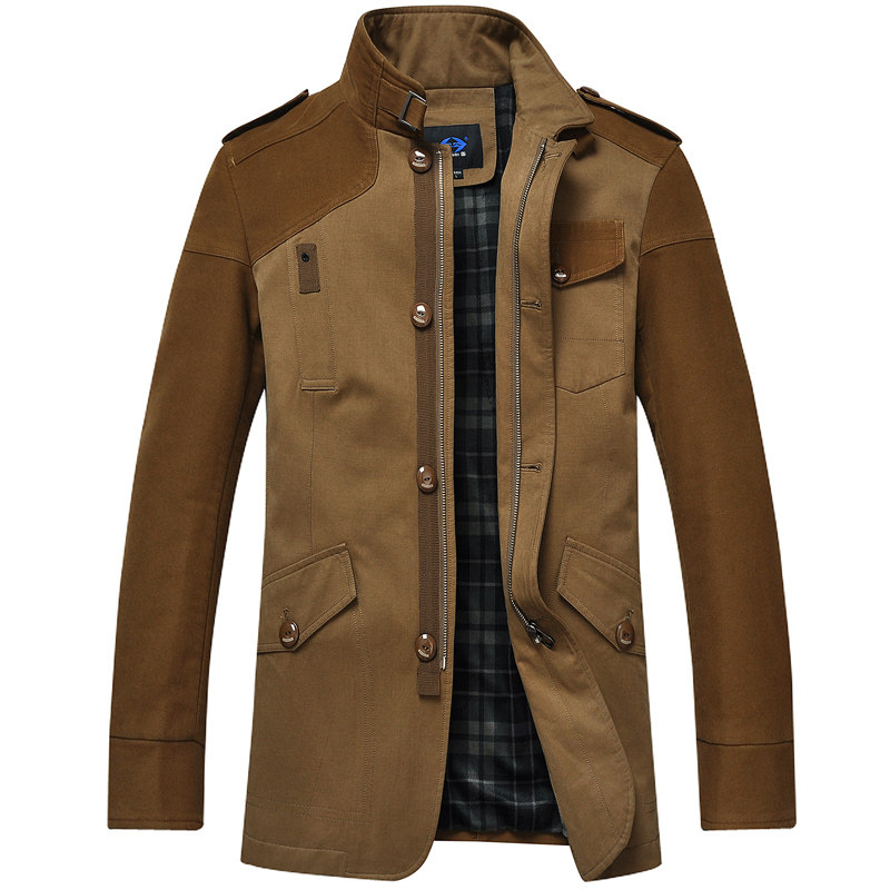 木笛男装2018新款夹克 男士春秋装商务外套秋季男款立领修身茄克