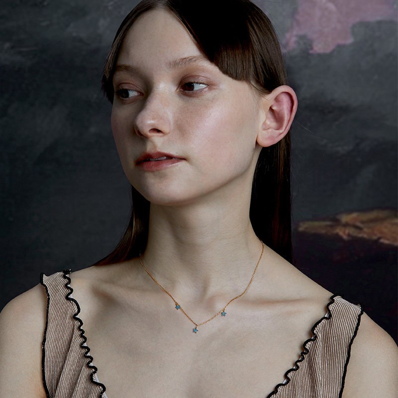 terra 蓝松星星项链女小众个性ins网红吊坠饰品送闺蜜女友礼物