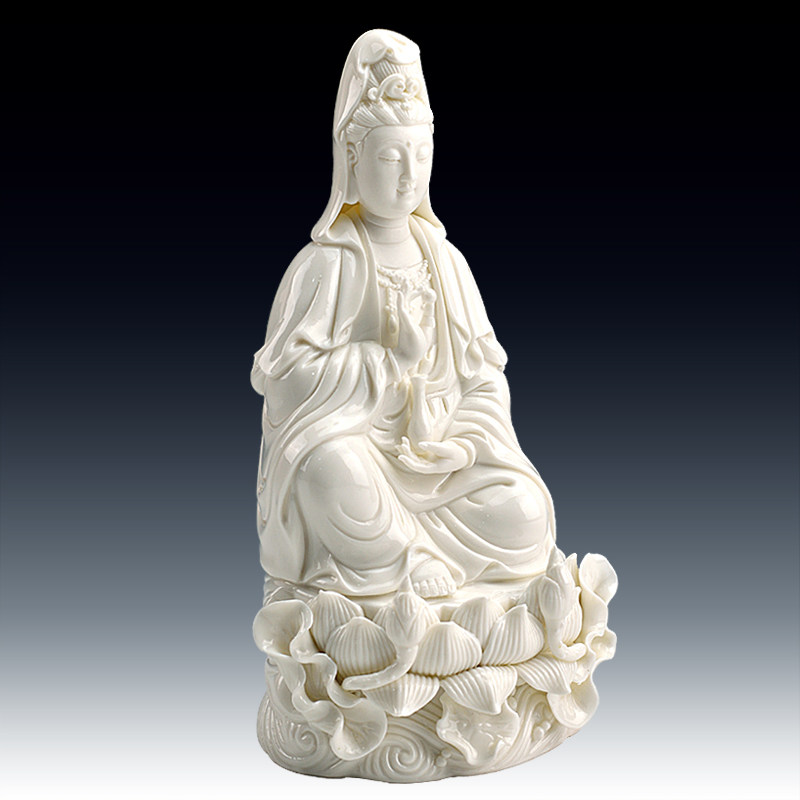 戴玉堂德化白瓷陶瓷瓷器观音佛像摆件家居装饰工艺品观摆件