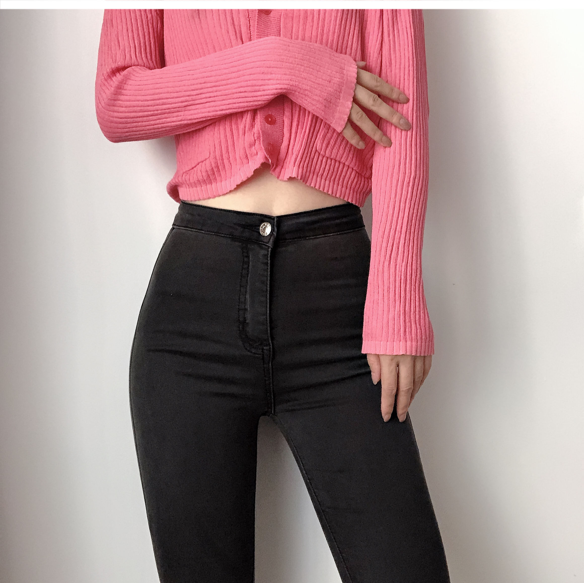 小脚韩国超瘦蜜铅笔加绒秋冬小黑桃臀裤显牛仔裤牛仔裤