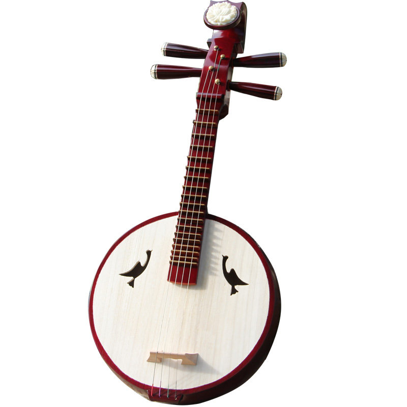 弹拨民族乐器专业演奏初学木制骨花小阮包厂家阮