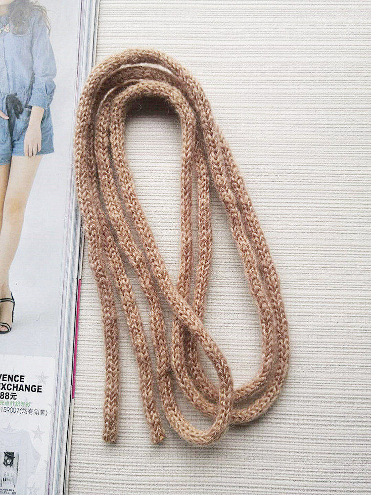 2020新款圆形毛线针织腰带打结蝴蝶结毛衣装饰腰带