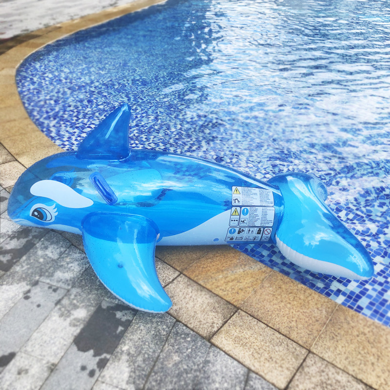 充气儿童成人水上坐骑游泳池漂浮蓝色鲸鱼玩具戏水玩具